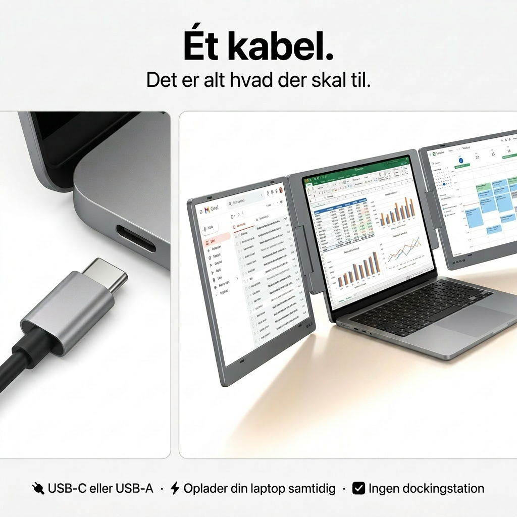 Alu Pro Bærbar Duo Skjermutvider