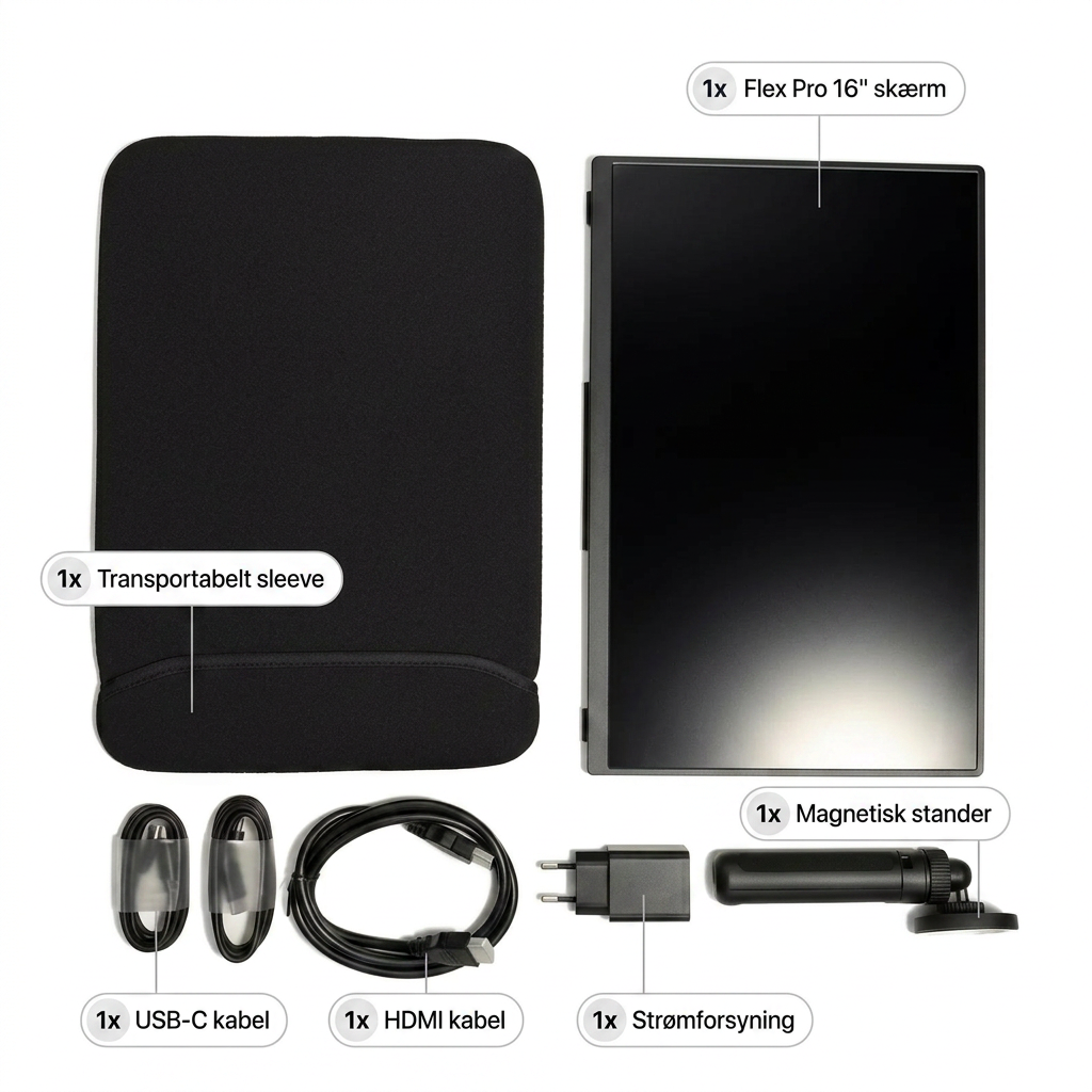 Bærbar Skjerm Flex Pro – 16"