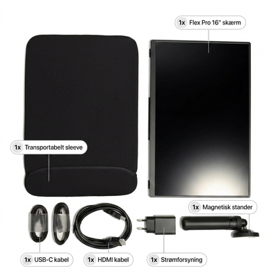 Bærbar Skjerm Flex Pro – 16"